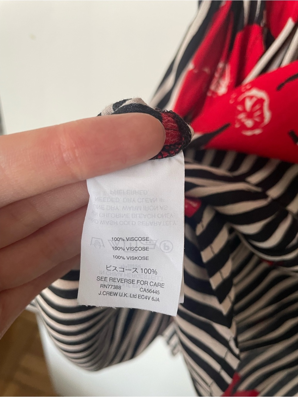 Madewell stripe floral faux wrap dress - Picture 5 of 6